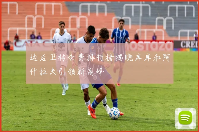 边后卫转会费排行榜揭晓库库和阿什拉夫引领新高峰